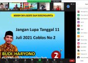 Sosialisasi Via Zoom Meeting, Budi Haryono Calon RW09 No 2 Perum Mega Regency Ingin Dorong Kemandirian Warga