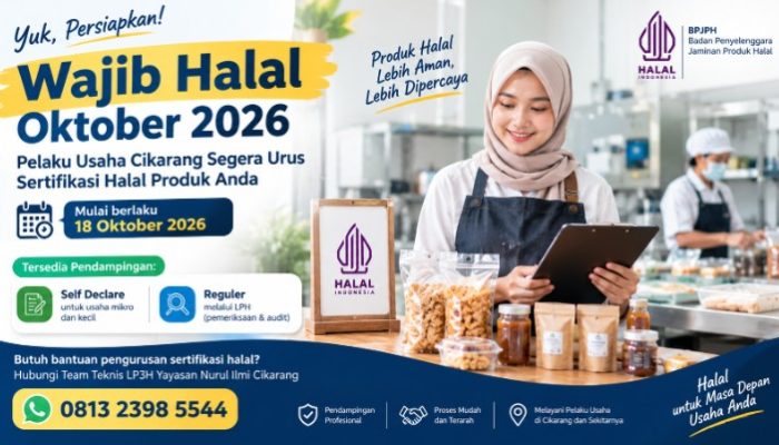 Wajib Halal Oktober 2026, Pelaku Usaha Cikarang Segera Urus Sertifikasi Halal