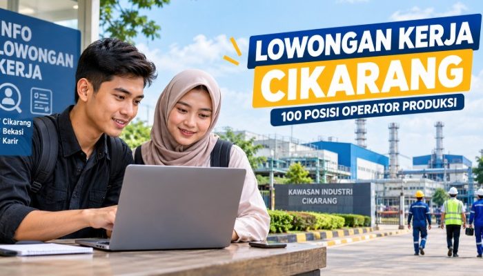 Lowongan Kerja Cikarang Selatan: 100 Posisi Operator Produksi Dibuka, Cek Cara Daftarnya